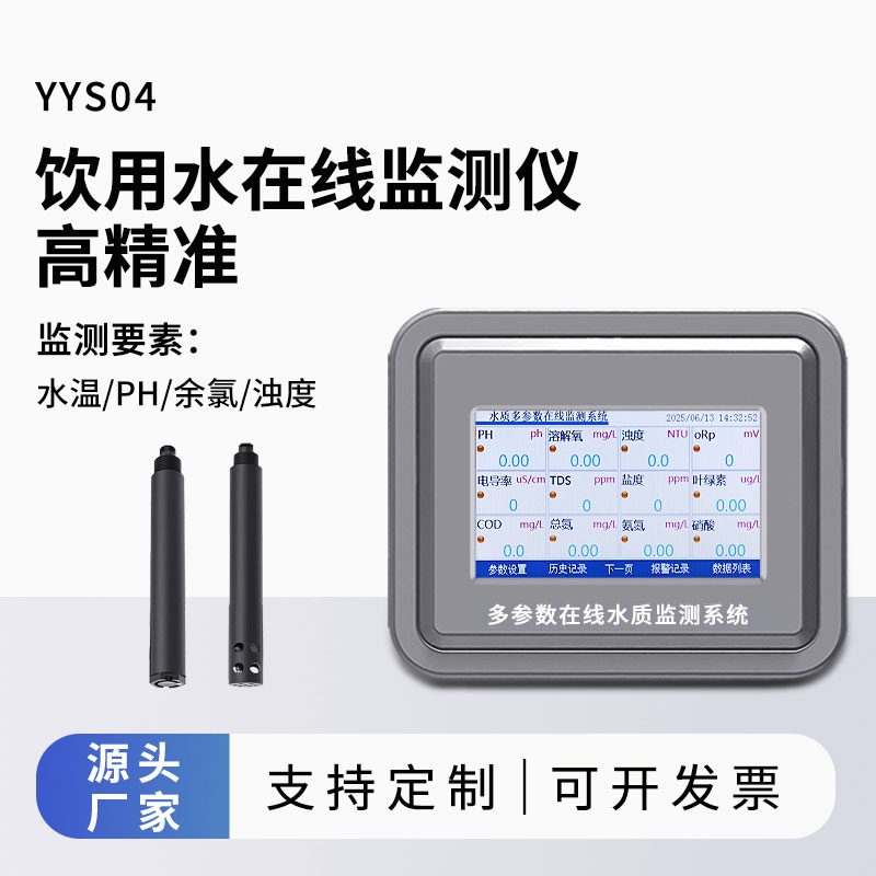 飲用水水質(zhì)監(jiān)測參數(shù)(水溫、ph、余氯、濁度)